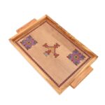 ⁦صينية غزة تطريز على الخشب حجم 37*22.5 سم⁩ - الصورة ⁦2⁩