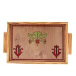 ⁦صينية الخليل تطريز على الخشب حجم 37*22.5 سم⁩ - الصورة ⁦3⁩