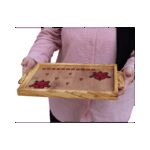 صينية رام الله تطريز على الخشب حجم 37*22.5 سم