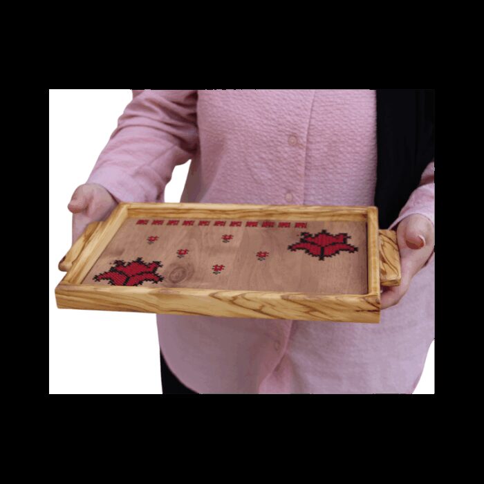 103385899_686c241b0a462 صينية رام الله تطريز على الخشب حجم 37*22.5 سم - الصورة 1