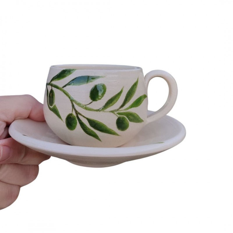 ⁦طقم فنجان الزيتون حجم 15*7 سم⁩ - الصورة ⁦1⁩