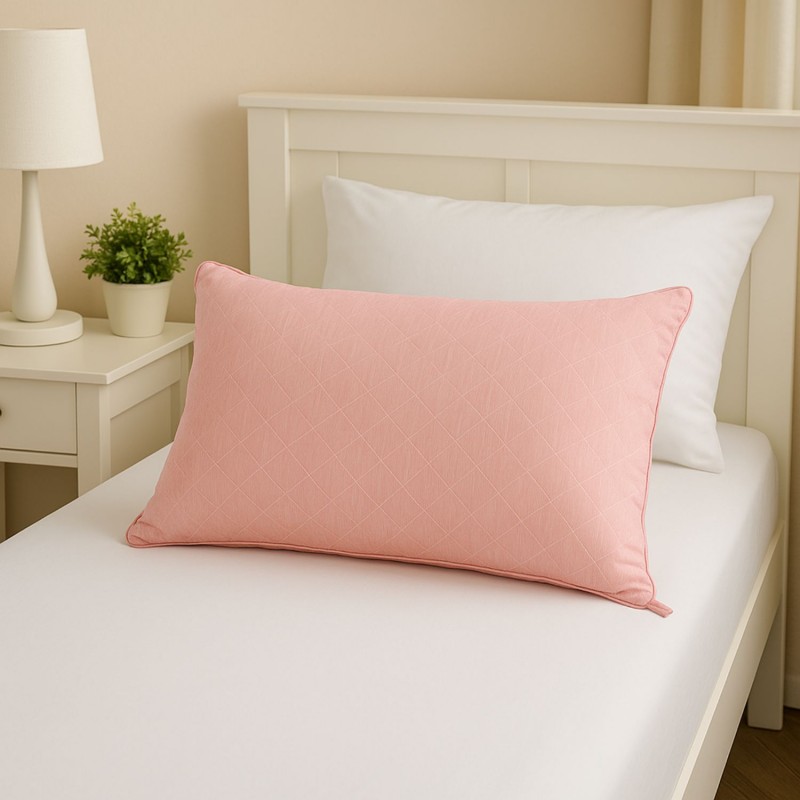 ⁦مخدة بديل الريش لون زهري⁩ - الصورة ⁦1⁩