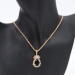 ⁦طقم إكسسوارات 3 قطع ( سلسال كريستال وحلق وخاتم ) لون أزرق⁩ - الصورة ⁦6⁩