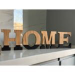 ديكور خشب بتصميم كلمة Home أبعاد الحرف 17 *17 سم