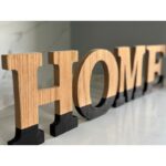⁦ديكور خشب بتصميم كلمة Home أبعاد الحرف 17 *17 سم⁩ - الصورة ⁦2⁩