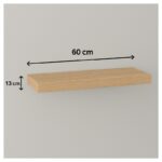 رف خشبي لون بيج 60 * 13 سم