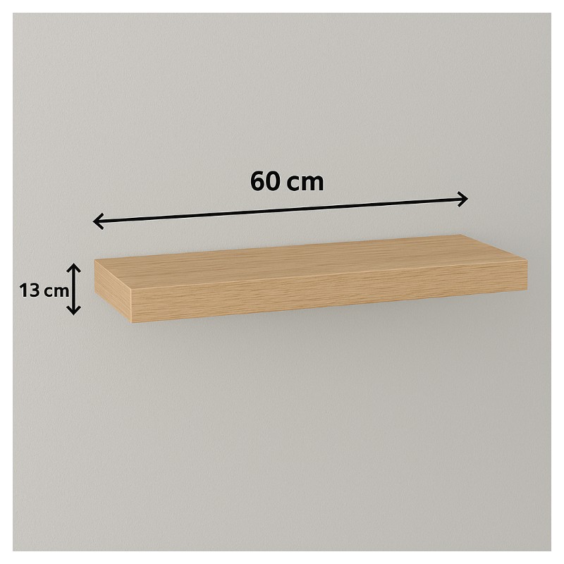 ⁦رف خشبي لون بيج 60 * 13 سم⁩ - الصورة ⁦1⁩