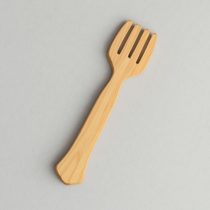 ⁦قطعة ديكور من الخشب على شكل شوكة 25 سم⁩ - الصورة ⁦4⁩