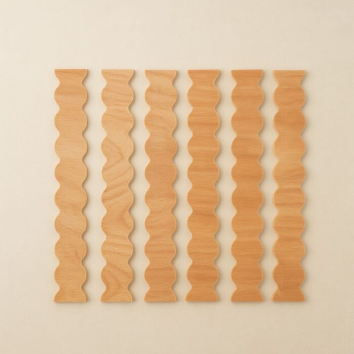 ⁦قطع ديكور خشبية عدد 6 طول القطعة 5 سم⁩ - الصورة ⁦3⁩