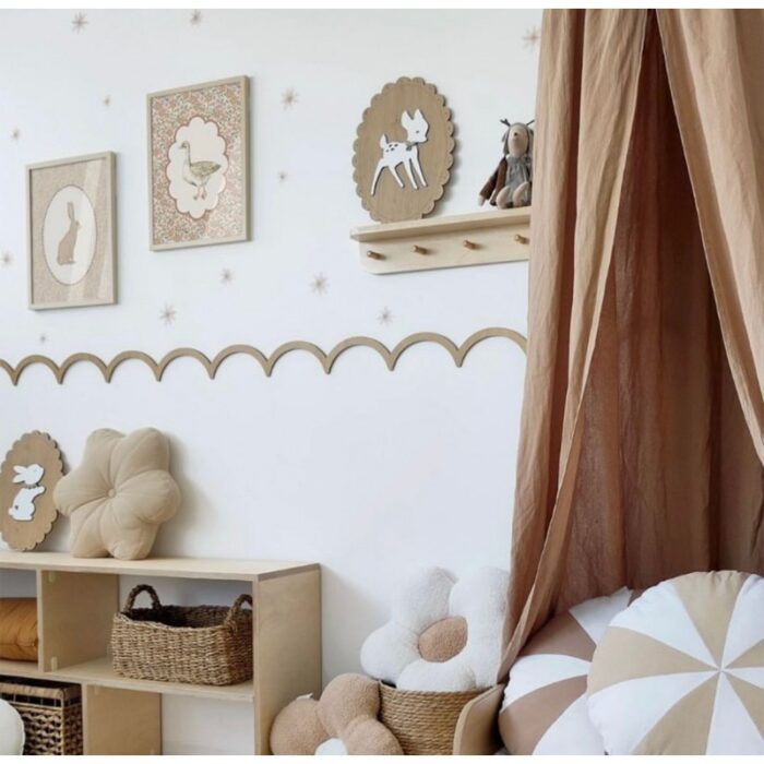 ⁦قطع ديكور خشبية عدد 6 طول القطعة 5 سم⁩ - الصورة ⁦5⁩