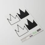 ستكرز لحائط 6 ورقات بتصميم تاج