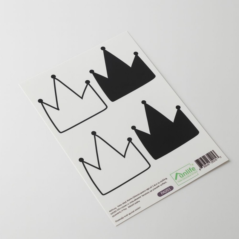 ⁦ستكرز لحائط 6 ورقات بتصميم تاج⁩ - الصورة ⁦1⁩