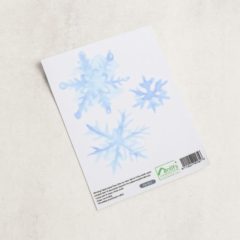 ⁦ستكرز لحائط 6 ورقات بتصميم ندفة ثلج⁩ - الصورة ⁦1⁩
