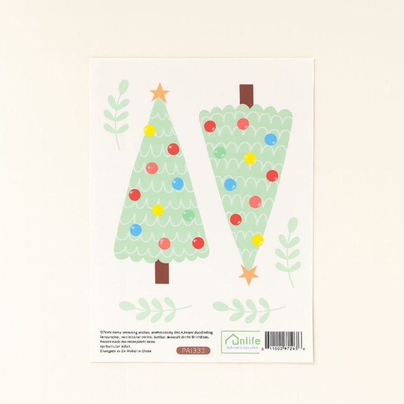 ⁦ستكرز لحائط 6 ورقات بتصميم شجرة الكريسماس⁩ - الصورة ⁦1⁩
