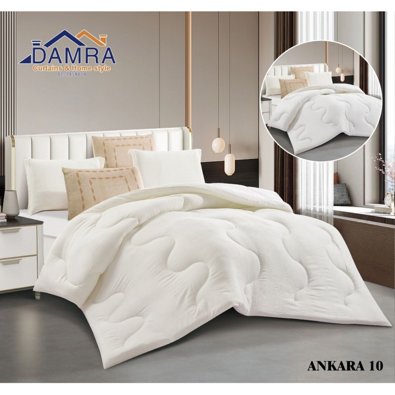 ⁦طقم لحاف صيفي (6 قطع) حجم مزوج من ضمرة ANKARA 10 لون أوف وايت⁩ - الصورة ⁦1⁩