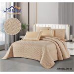 طقم لحاف صيفي (6 قطع) حجم مزوج من ضمرة JERUSALEM 03 لون بيج