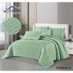 طقم لحاف صيفي (6 قطع) حجم مزوج من ضمرة JERUSALEM 06 لون أخضر