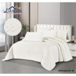 طقم لحاف صيفي (6 قطع) حجم مزوج من ضمرة JERUSALEM 08 لون أبيض