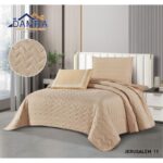 طقم لحاف صيفي (4 قطع) حجم مفرد من ضمرة JERUSALEM 11 لون بيج