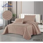 طقم لحاف صيفي (4 قطع) حجم مفرد من ضمرة JERUSALEM 12 لون عسلي