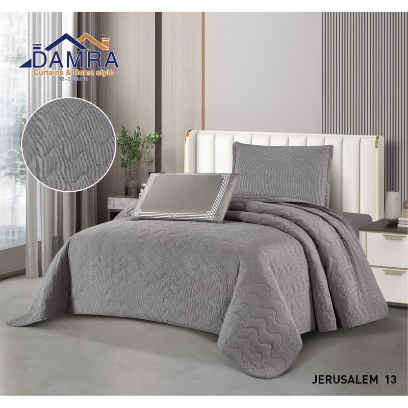 ⁦طقم لحاف صيفي (4 قطع) حجم مفرد من ضمرة JERUSALEM 13 لون فيراني⁩ - الصورة ⁦1⁩