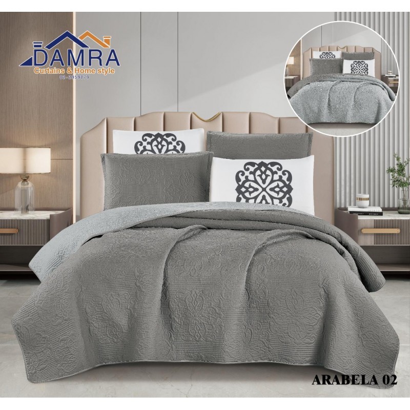 103386015_686e8f5f6b24e طقم لحاف صيفي (6 قطع) حجم مزوج من ضمرة ARABELA 02 لون بلا - الصورة 1