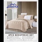 ⁦طقم لحاف صيفي (4 قطع) حجم مفرد من ضمرة S-HAIFA 02 لون بيج⁩ - الصورة ⁦2⁩