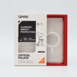 كفر شفاف مع حلقة مج سيف متين ومقاوم للصدمات ايفون 13 برو ماكس ماركة gear4 العالمية