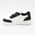 ⁦بوت سبورت جلد بشريطين لاصقين لون ابيض واسود⁩ - الصورة ⁦4⁩