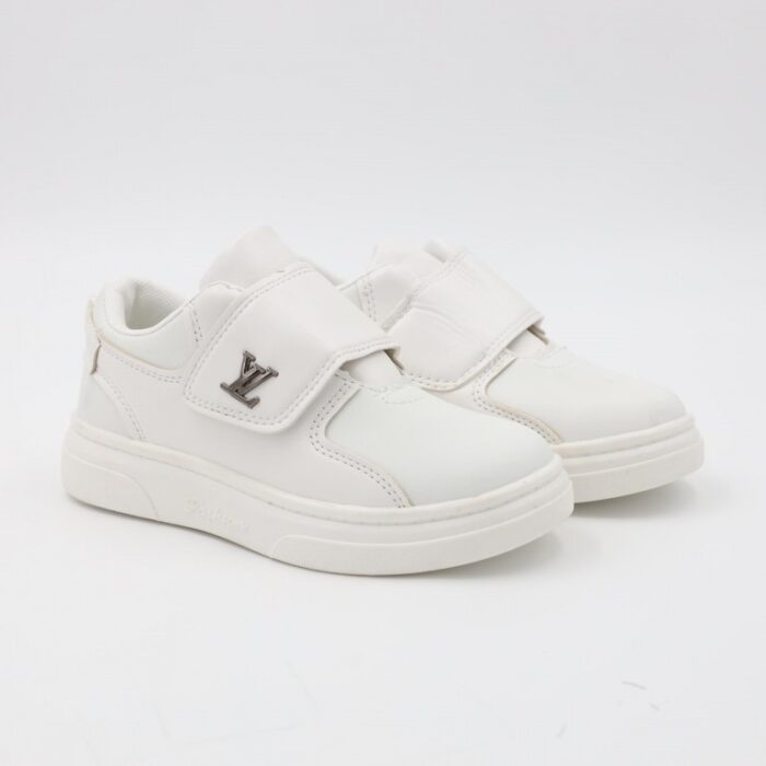 ⁦بوت سبورت جلد بشريط لاصق لون ابيض⁩ - الصورة ⁦5⁩