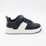 ⁦بوت سبورت بشريط لاصق لون كحلي ونعل ابيض⁩ - الصورة ⁦2⁩