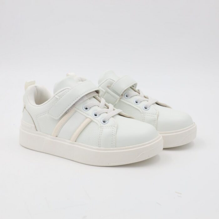 ⁦بوت سبورت بشريط لاصق لون أبيض⁩ - الصورة ⁦3⁩