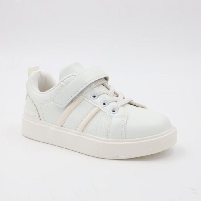 ⁦بوت سبورت بشريط لاصق لون أبيض⁩ - الصورة ⁦4⁩