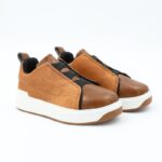 ⁦بوت سبورت ولادي بدون رباط لون بني⁩ - الصورة ⁦5⁩