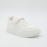 ⁦بوت سبورت ولادي بشريط لاصق لون ابيض⁩ - الصورة ⁦2⁩