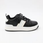 ⁦بوت سبورت بشريط لاصق لون أسود⁩ - الصورة ⁦2⁩