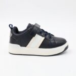 ⁦بوت سبورت بشريط لاصق لون كحلي ونعل ابيض⁩ - الصورة ⁦3⁩