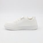 ⁦بوت جلد ولادي بشريط لاصق لون أبيض⁩ - الصورة ⁦3⁩