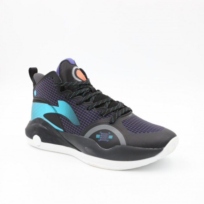 ⁦حذاء رياضي للرجال لون أسود و أزرق⁩ - الصورة ⁦2⁩