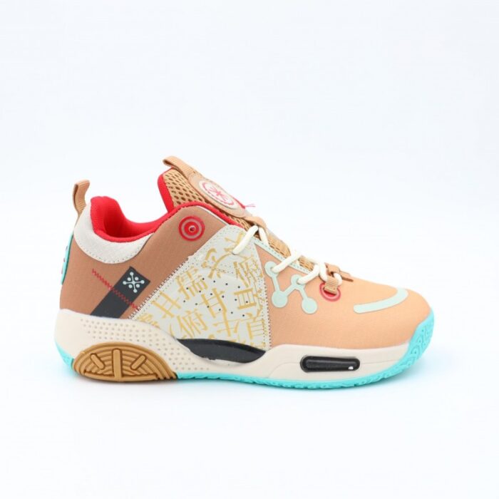 ⁦حذاء رياضي ولادي لون بيج و أخضر⁩ - الصورة ⁦3⁩