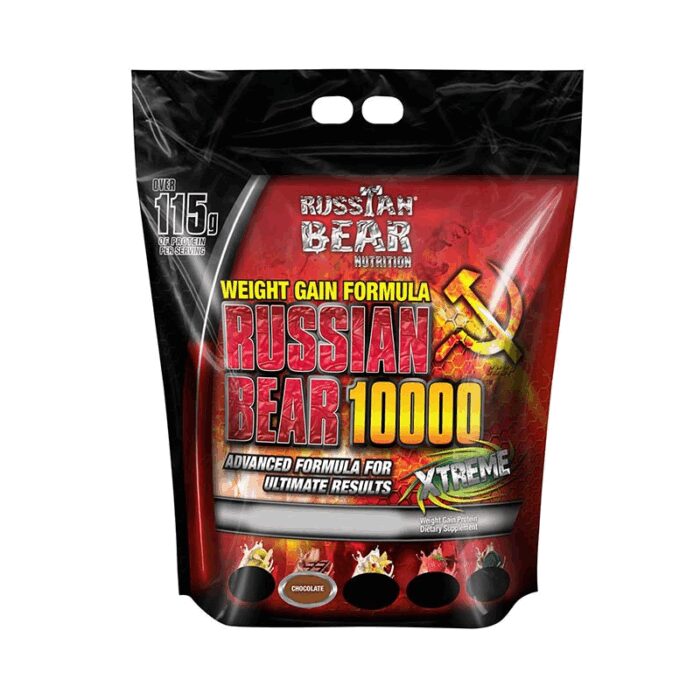 103386158_6875194353d37 Russian Bear Nutrition Weight Gain Formula Russian Bear 10000 XTREAM Chocolate - الصورة 1
