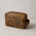 حقيبة يد كروس جلد طبيعي صناعة وطنية 23×9 سم لون بني مموج