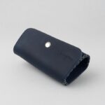 محفظة تبغ جلد طبيعي لون كحلي