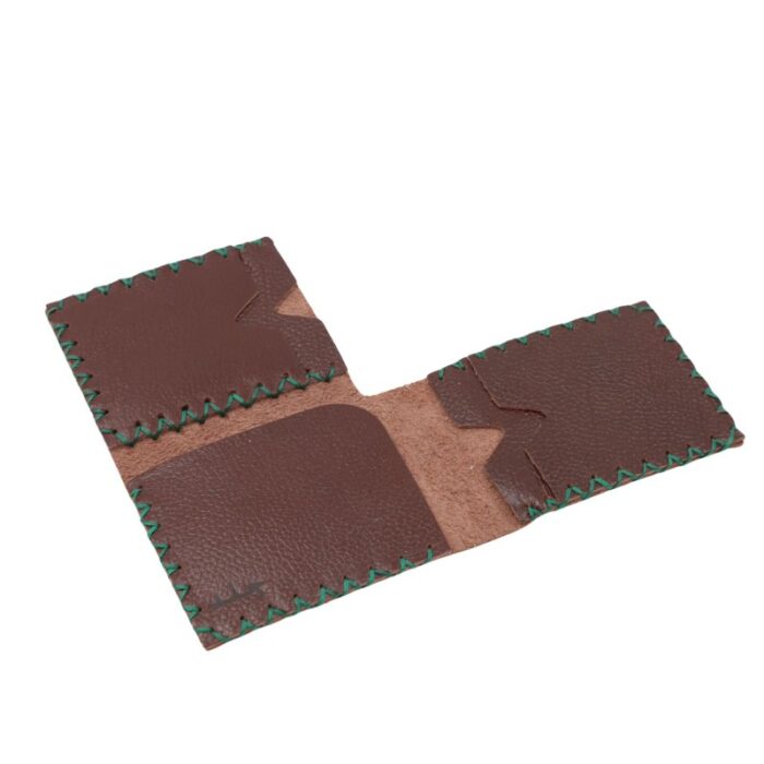 ⁦محفظة بطاقات شخصية جلد طبيعي لون بني محروق⁩ - الصورة ⁦3⁩