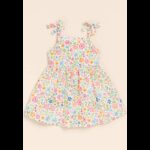 فستان حفر بناتي لون أبيض