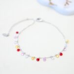 خلخال لون فضي من FJ مقاوم لتغير اللون كفالة سنتين ضد تغير اللون