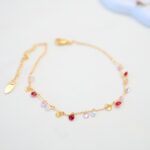 خلخال لون ذهبي من FJ مقاوم لتغير اللون كفالة سنتين ضد تغير اللون