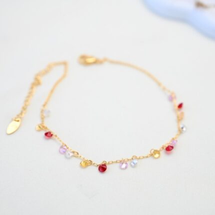 خلخال لون ذهبي من FJ مقاوم لتغير اللون كفالة سنتين ضد تغير اللون