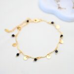 خلخال لون ذهبي من FJ مقاوم لتغير اللون كفالة سنتين ضد تغير اللون