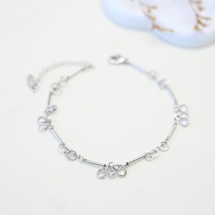 103386235_687ba5af3157f خلخال لون فضي من FJ مقاوم لتغير اللون كفالة سنتين ضد تغير اللون - الصورة 1